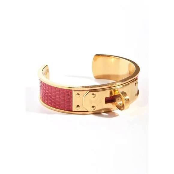 Authentic Hermès Vintage Kelly Lizard Cuff - Picture 9 of 10